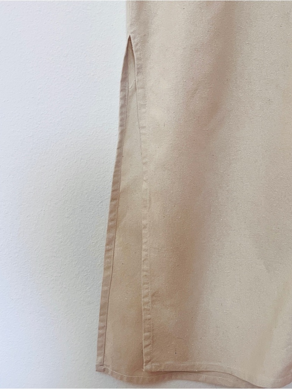 Vintage 90s Silk Noil Button Front Maxi Dress / Duster - Picture 6 of 11
